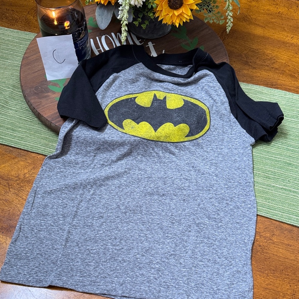 Batman Gray and Black Short Sleeve Tee